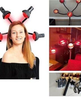 5 Head Salon Infrared Heat Lamp, Adj ting Height Styling Perming Dryer 750W